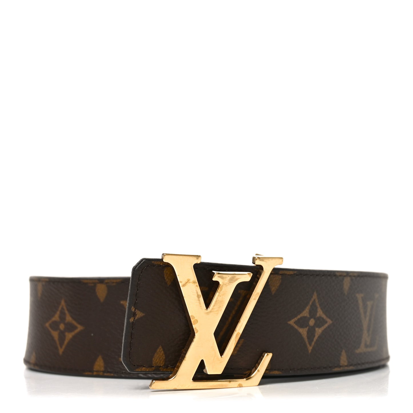 Monogram Calfskin 40mm LV Initiales Reversible Belt 95 38 Brown