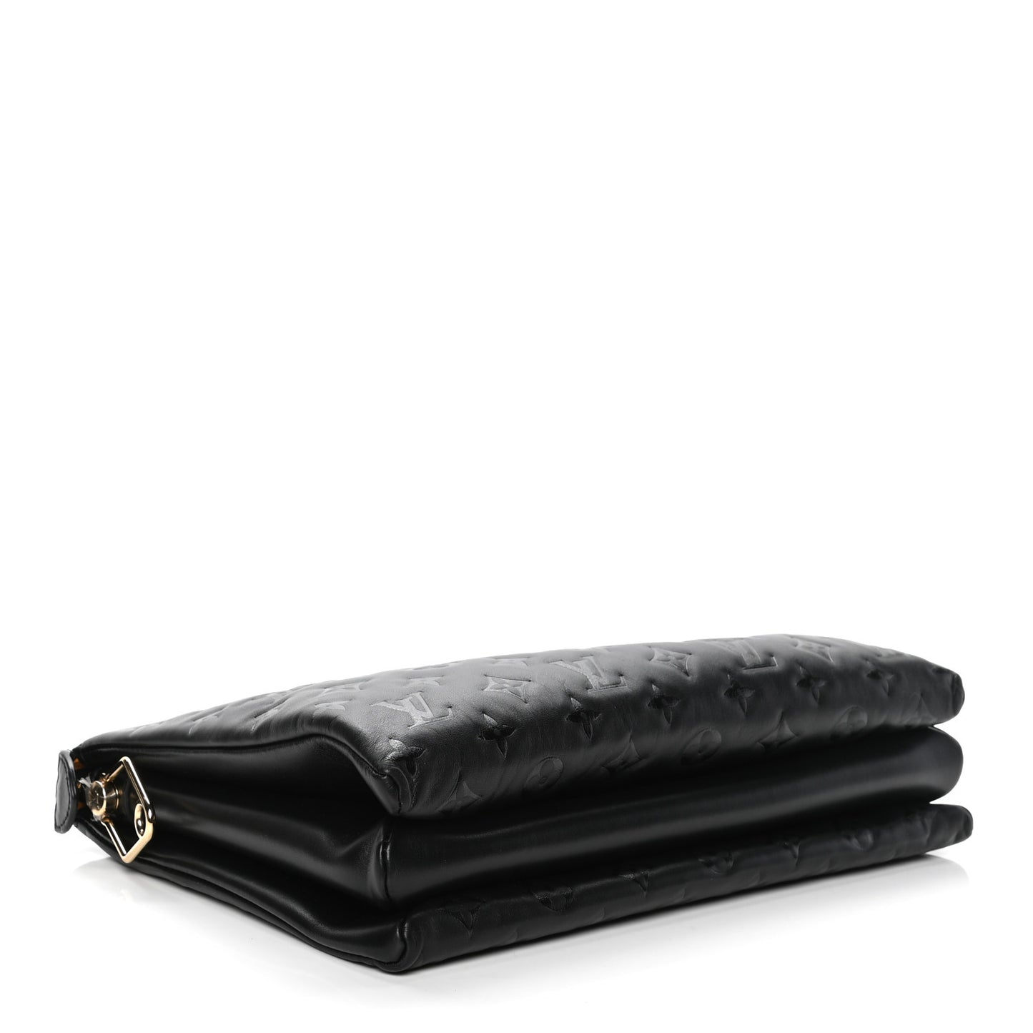 Lambskin Embossed Monogram Coussin MM Black