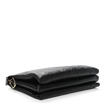 Louis Vuitton Lambskin Embossed Monogram Coussin MM Black 4 of 6