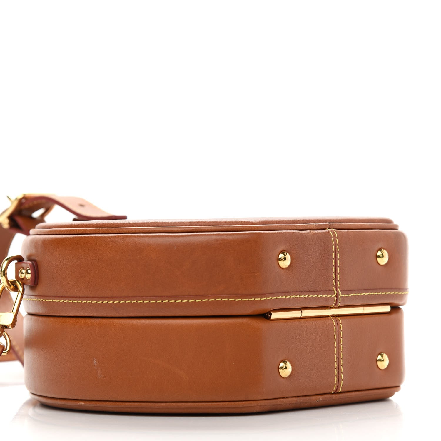 Louis Vuitton Calfskin Catogram Petite Boite Chapeau Tan 6 of 10