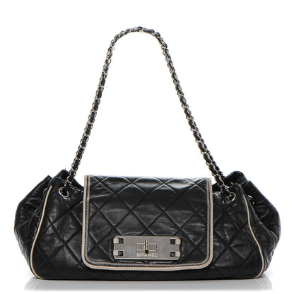 Chanel Lambskin Quilted East West Accordion Flap Black 1 of 8