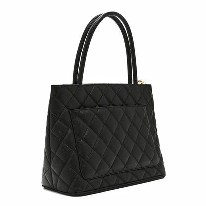 Chanel Caviar Quilted Medallion Tote Black 3 of 10