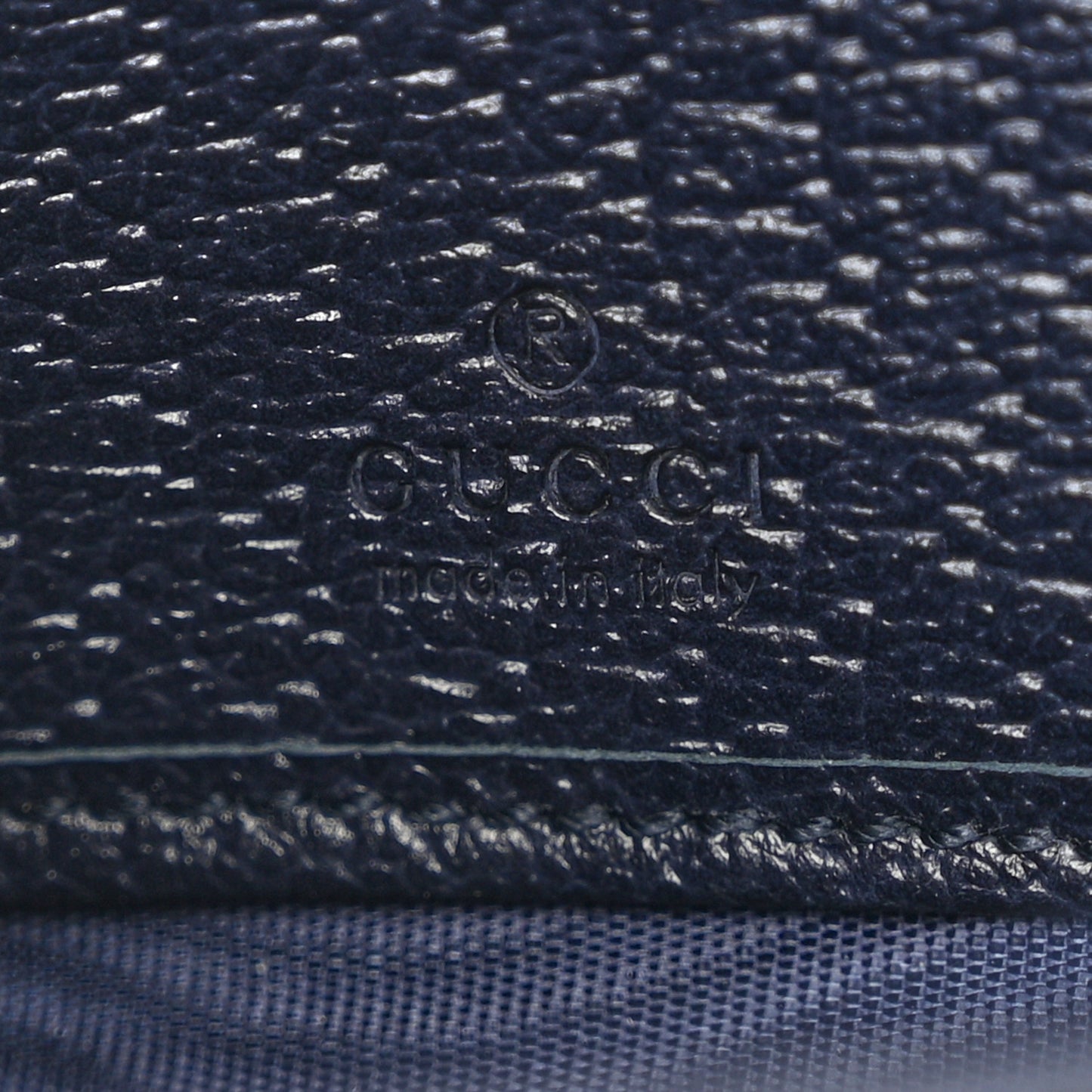 GG Supreme Monogram Textured Dollar Calfskin Web Ophidia Zip Around Wallet Beige Blue