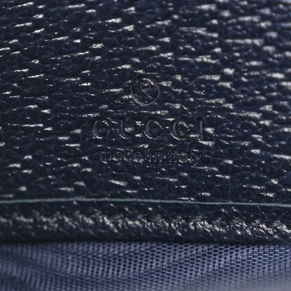 Gucci GG Supreme Monogram Textured Dollar Calfskin Web Ophidia Zip Around Wallet Beige Blue 6 of 10
