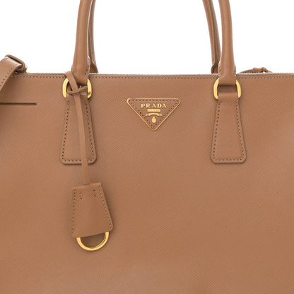 Prada Saffiano Medium Galleria Double Zip Tote Caramel 8 of 13