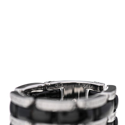Chanel 18K White Gold Ceramic Diamond Large Ultra Ring Black 54 6.75 5 of 5