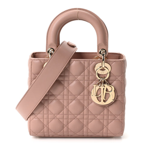 Lambskin Cannage Small Lucky Badges My Lady Dior Fard