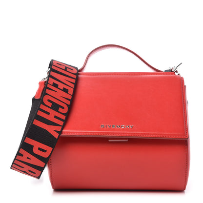 Givenchy Calfskin Mini Pandora Box Logo Strap Crossbody Bag Medium Red 1 of 12