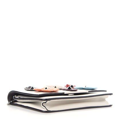 Fendi Vitello Century Lucido Nappa Flowerland Studded Tube Wallet On Chain White Ice Multicolor 4 of 10