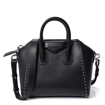 Givenchy Smooth Calfskin Mini Studded Antigona Black 1 of 10