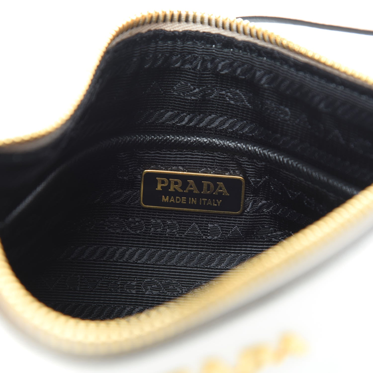 Prada Saffiano Small Flat Pouch Talco 6 of 9