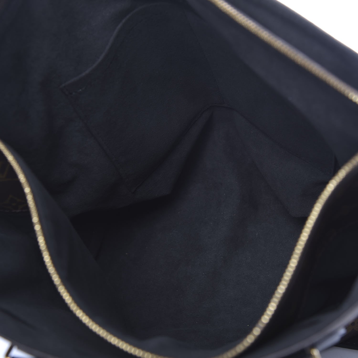 Louis Vuitton Monogram Flower Zipped Tote MM Black 6 of 12