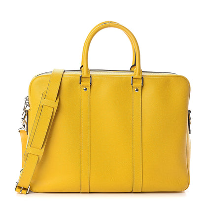 Louis Vuitton Taiga Porte Documents Voyage PM Yellow Altair 1 of 9