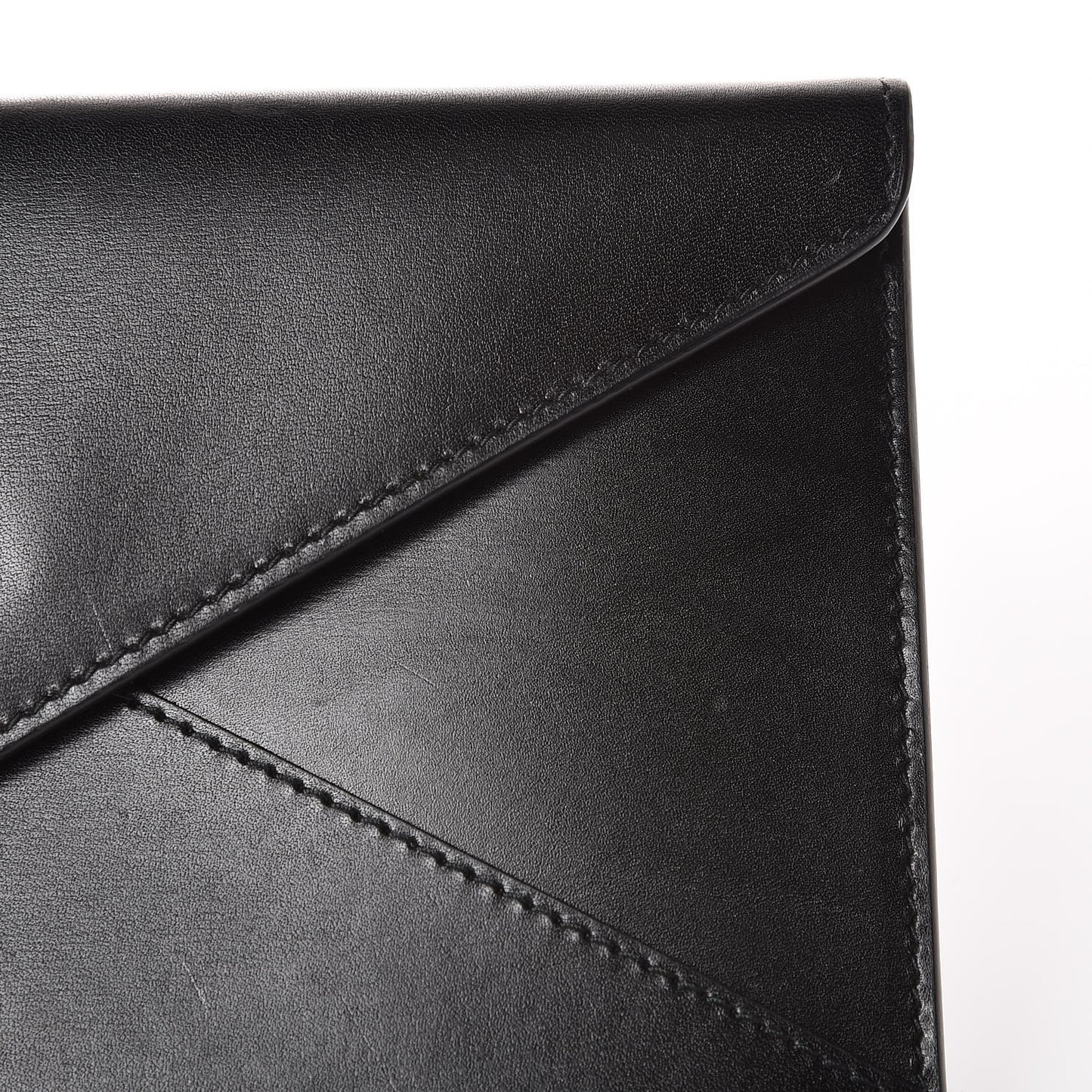 Box Calfskin Envelope Wallet Black Fuoco