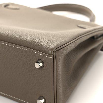 Hermes Togo Kelly Retourne 25 Etoupe 12 of 15
