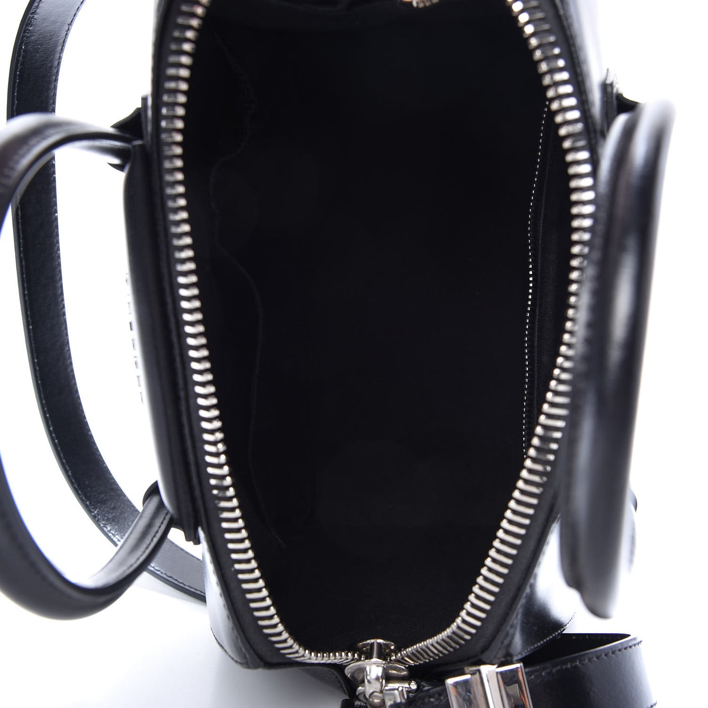 Shiny Lord Calfskin Small Antigona Black