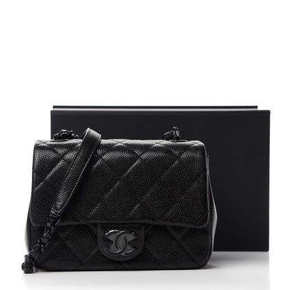 Chanel Caviar Quilted Incognito Mini Square Flap Black 11 of 11