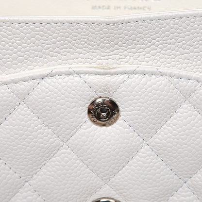 Chanel Caviar Quilted Medium Double Flap White 8 of 12