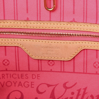 Louis Vuitton Monogram Roses Neverfull MM 8 of 12