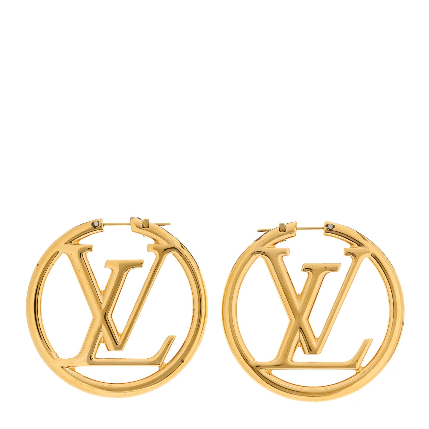 Metal Louise Hoop Earrings Gold