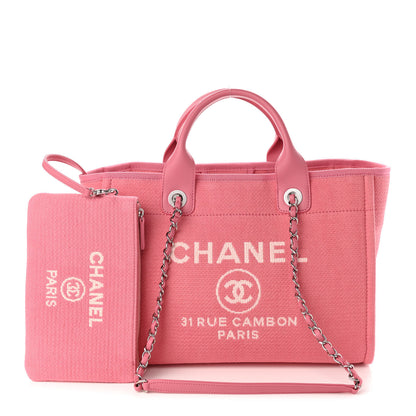 Chanel Mixed Fibers Small Deauville Tote Pink 1 of 10