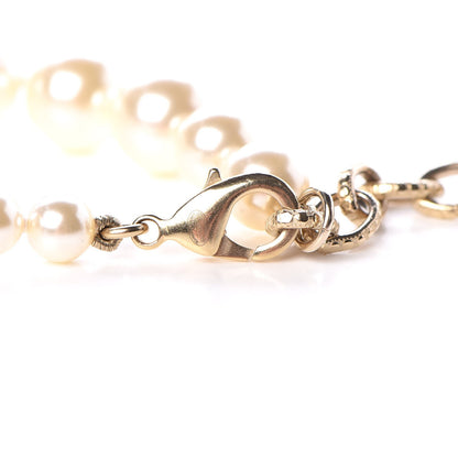 Chanel Pearl Crystal CC Bracelet Gold 4 of 5