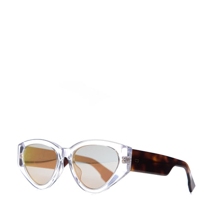 Christian Dior Spirit 2 Oval Sunglasses Transparent Tortoise 1 of 9