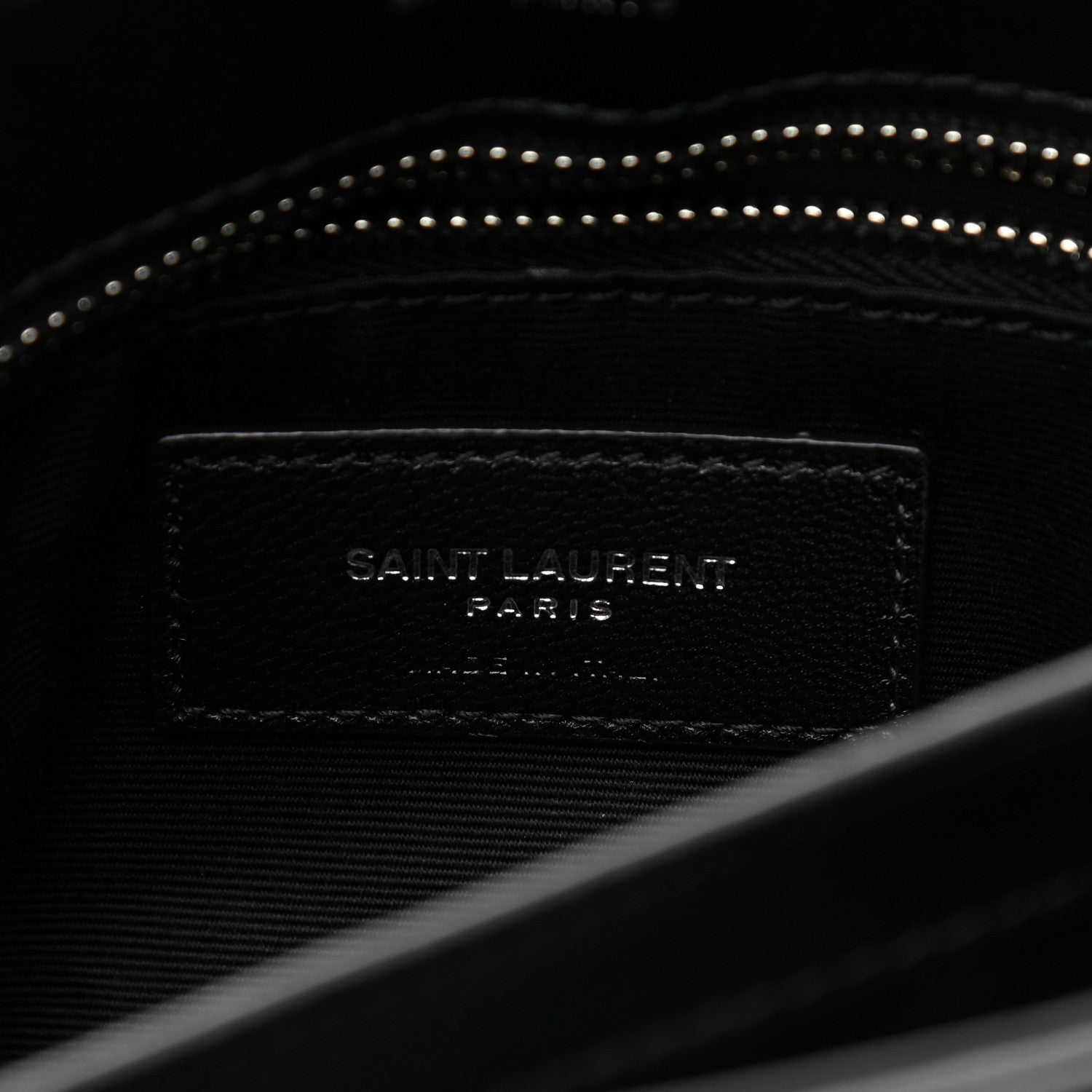 Saint Laurent Calfskin Y Quilted Monogram Toy Loulou Crossbody Bag Black 7 of 12