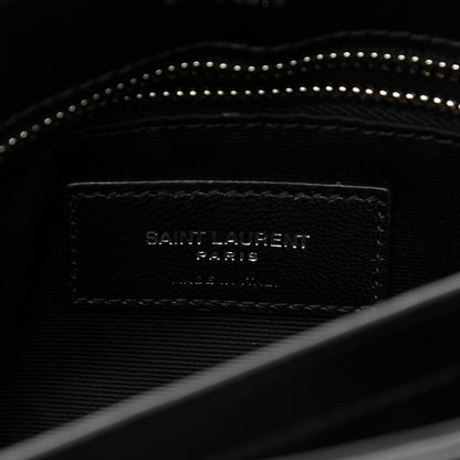 Saint Laurent Calfskin Y Quilted Monogram Toy Loulou Crossbody Bag Black 7 of 12