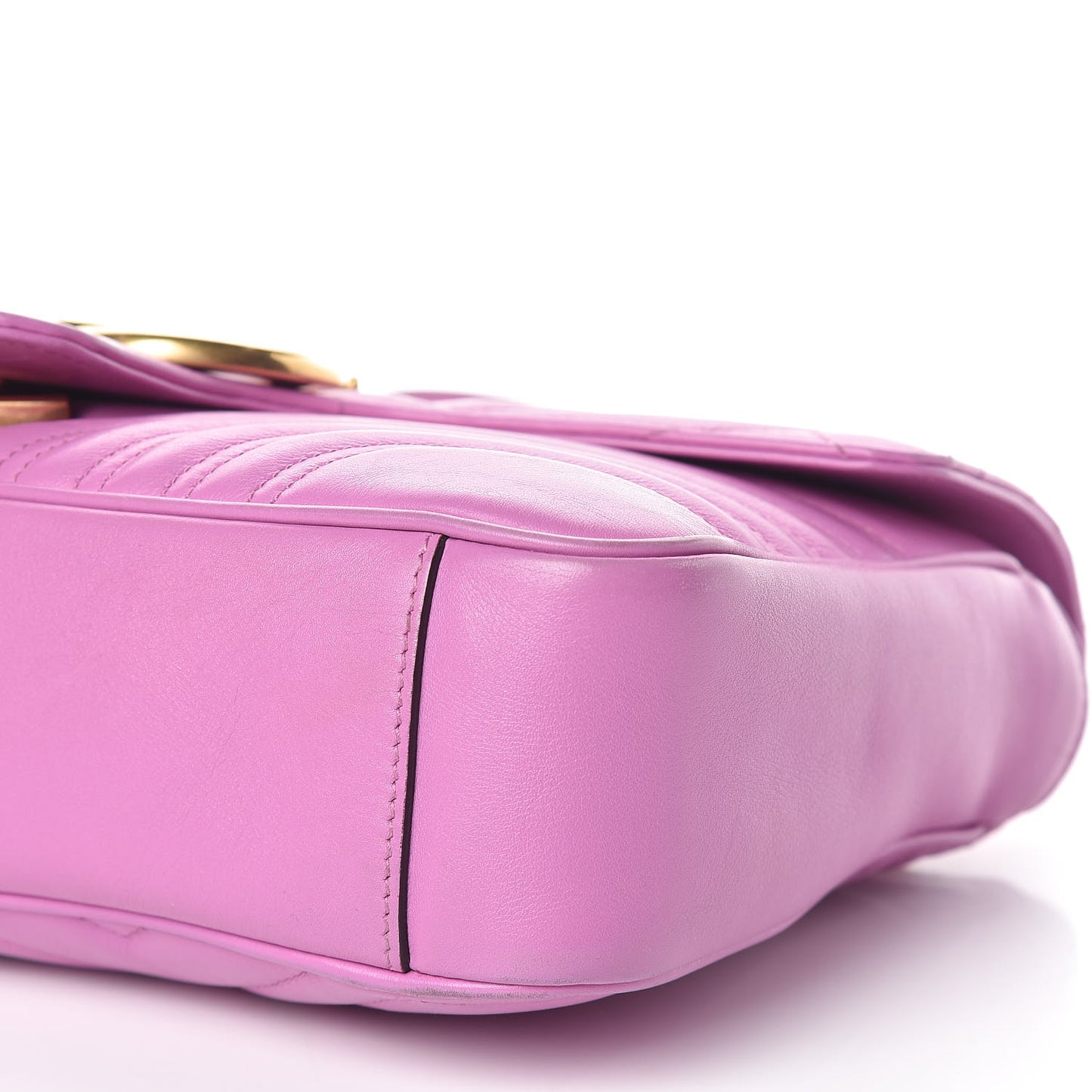Calfskin Matelasse Medium GG Marmont Shoulder Bag Candy Mousse