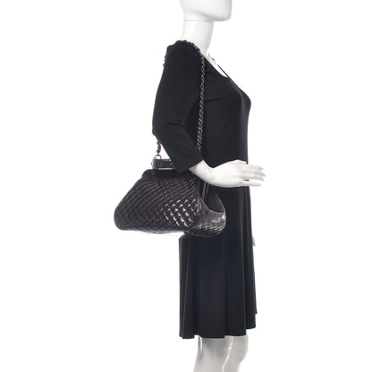 Chanel Glazed Calfskin Quilted Small Mademoiselle Frame Bag Purple 2 of 11