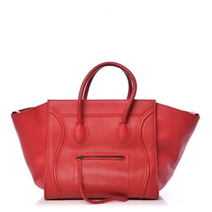 Celine Supple Calfskin Medium Phantom Luggage Vermillion 1 of 21