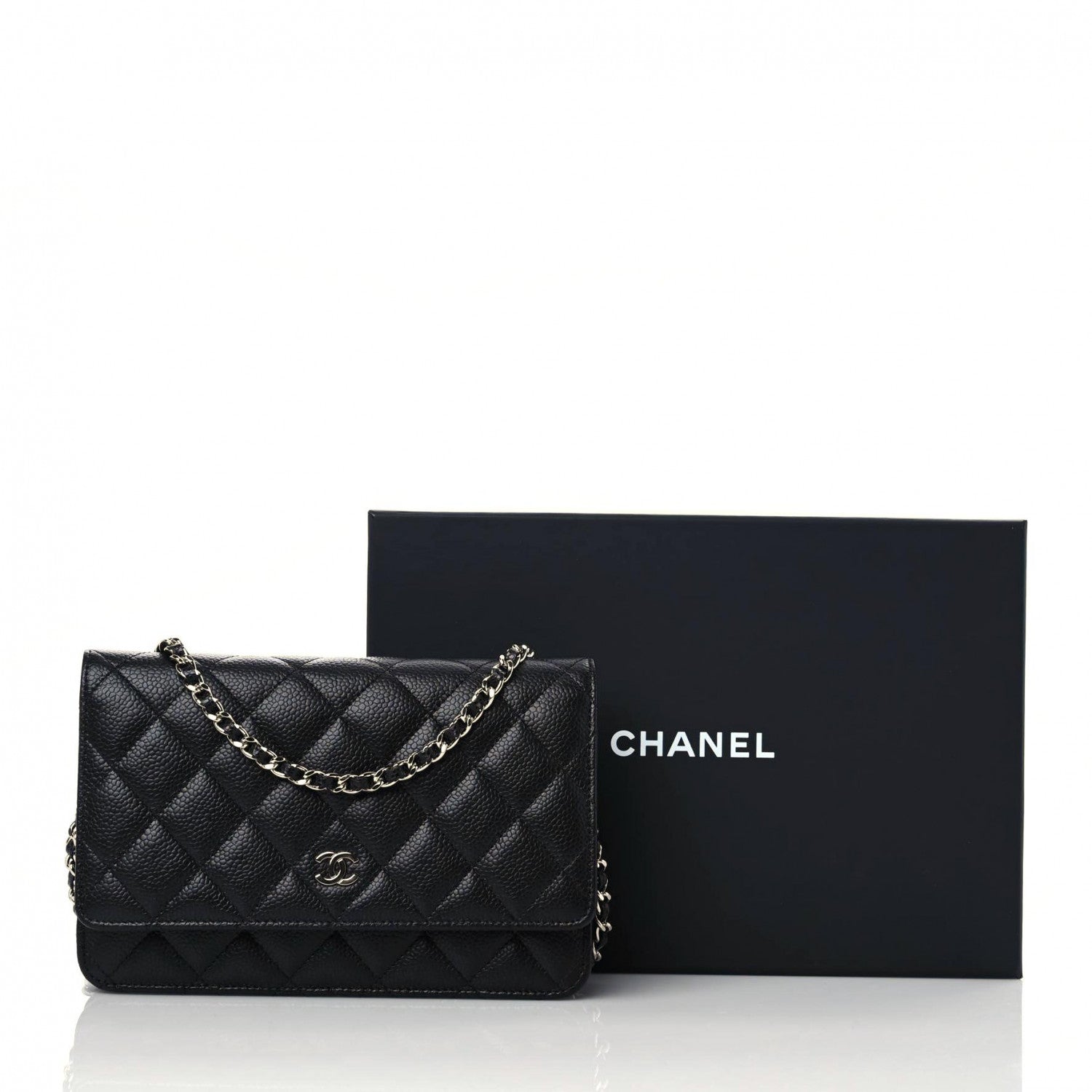 Chanel Caviar Quilted Wallet On Chain WOC Black 11 of 11