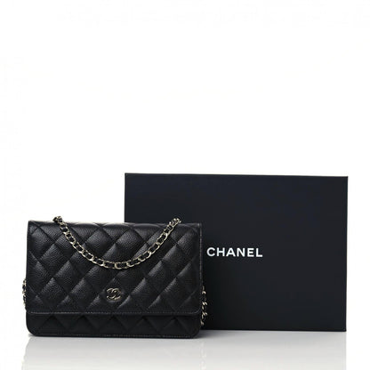 Chanel Caviar Quilted Wallet On Chain WOC Black 11 of 11