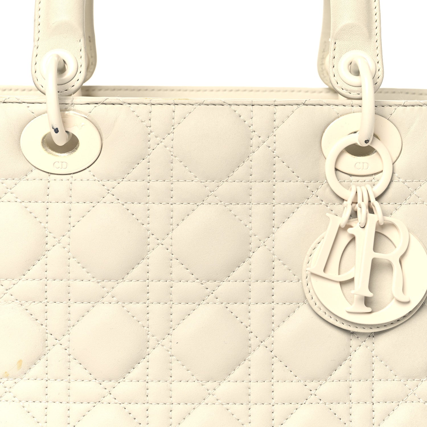 Christian Dior Ultra Matte Calfskin Cannage Medium Lady Dior Latte 8 of 19