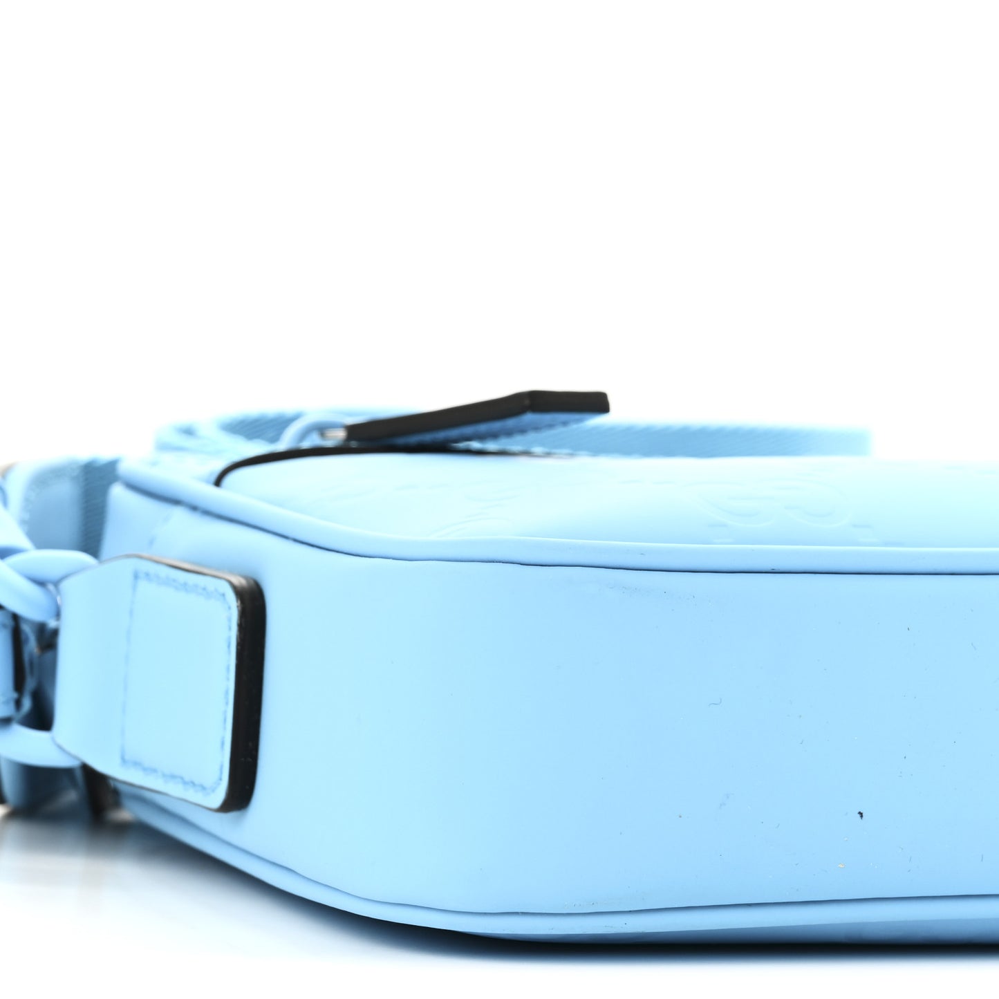 Rubber Effect Monogram GG Crossbody Bag Bright Blue