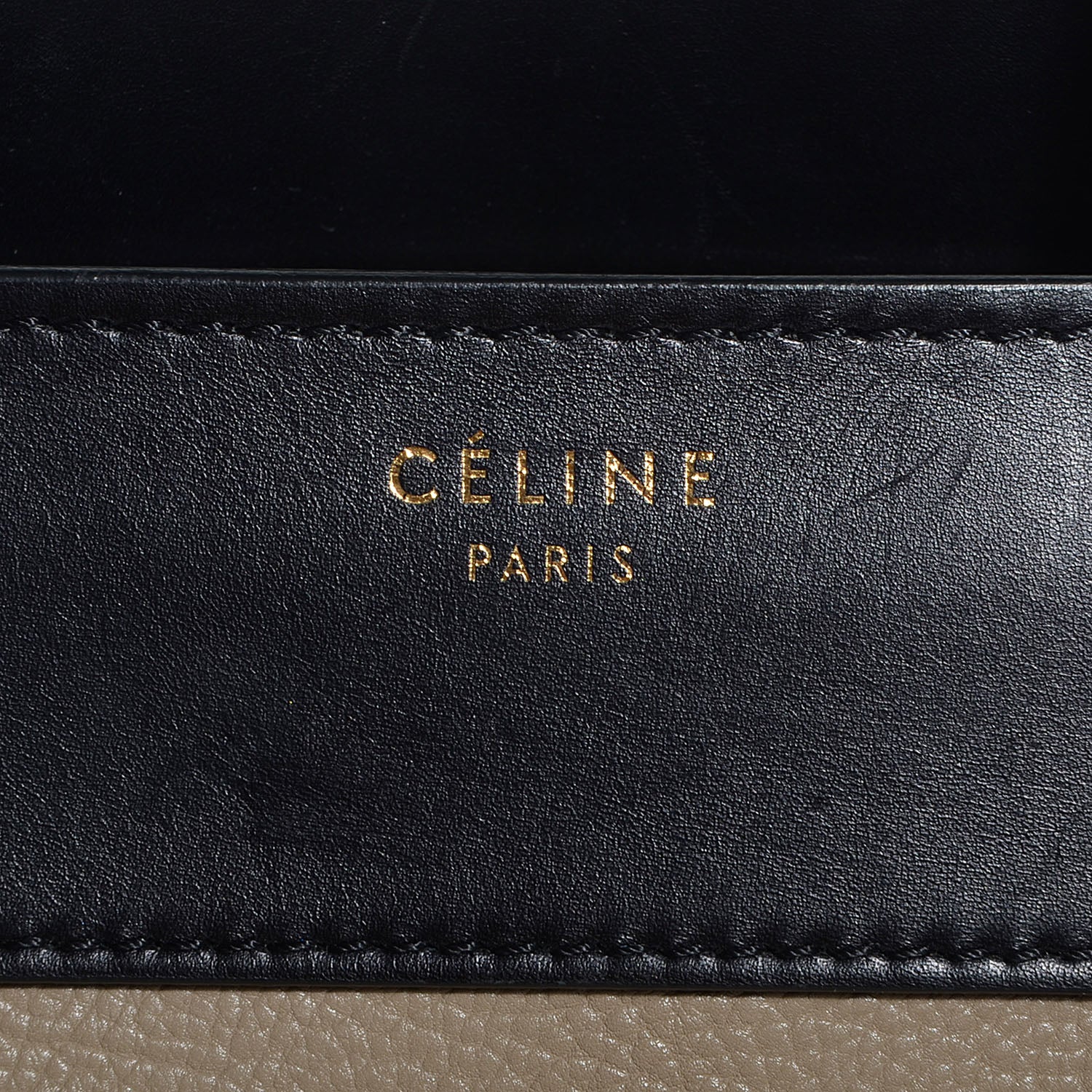 Celine Textured Calfskin and Suede Mini Tri-Color Luggage Black 9 of 9