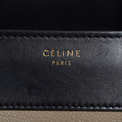 Celine Textured Calfskin and Suede Mini Tri-Color Luggage Black 9 of 9