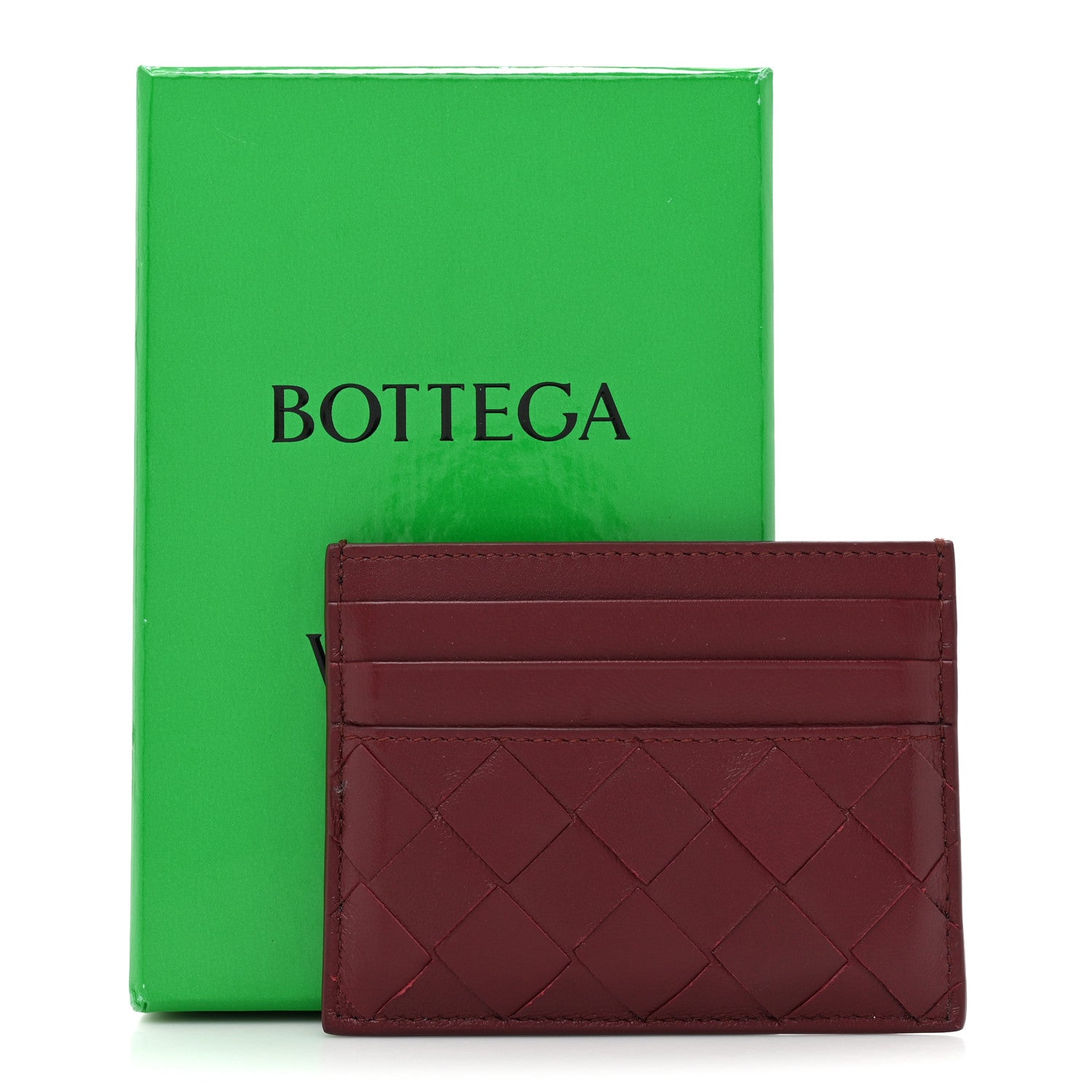 Bottega Veneta Nappa Intrecciato Card Holder Bordeaux 9 of 9