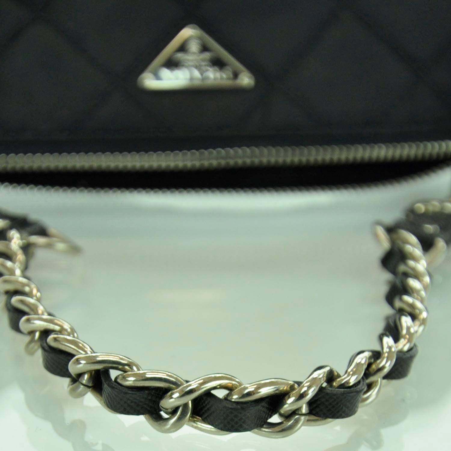 Prada Tessuto Nylon Quilted Handbag Nero Black 4 of 9