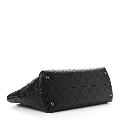 Chanel Calfskin Quilted Small Shopping In Chains Tote Black 4 of 9