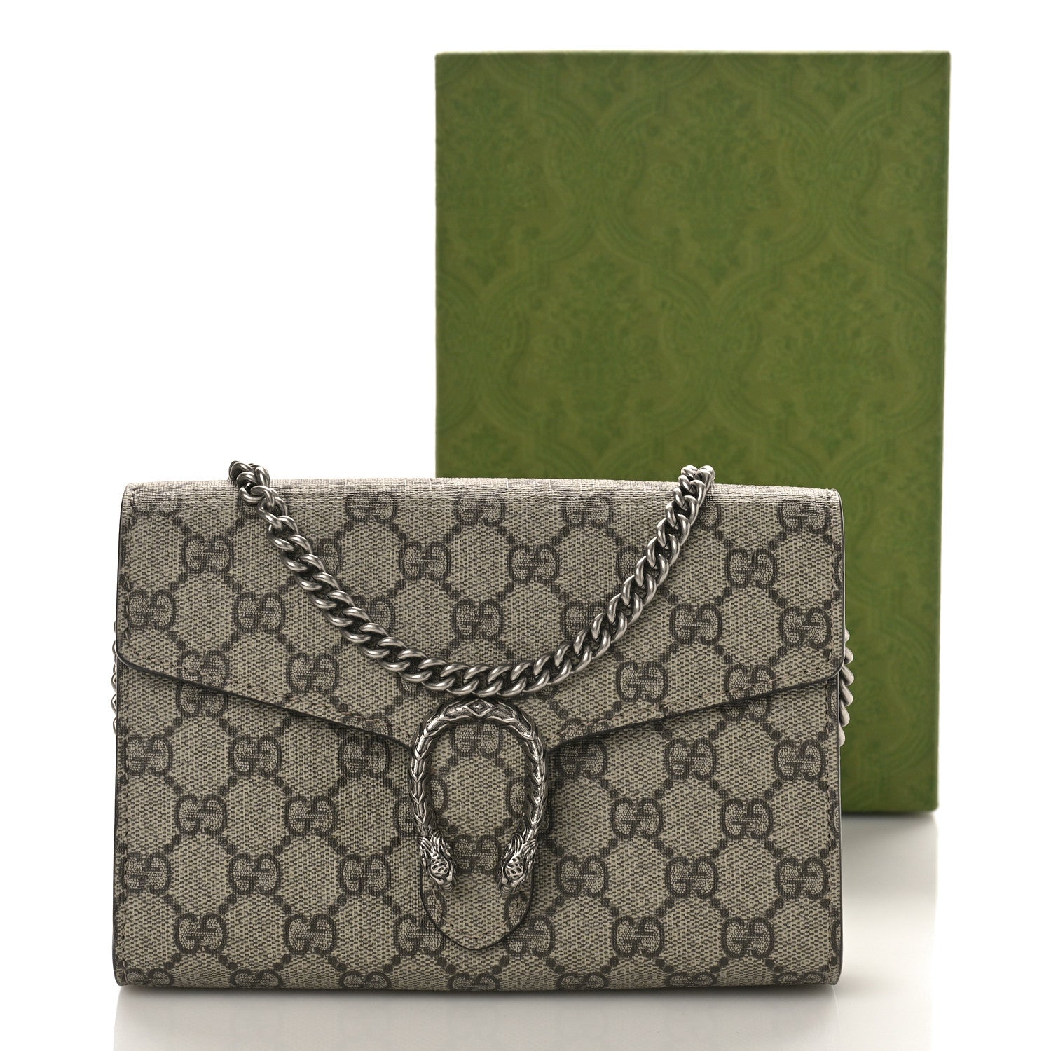 Gucci GG Supreme Monogram Mini Dionysus Chain Wallet Beige Black 9 of 9