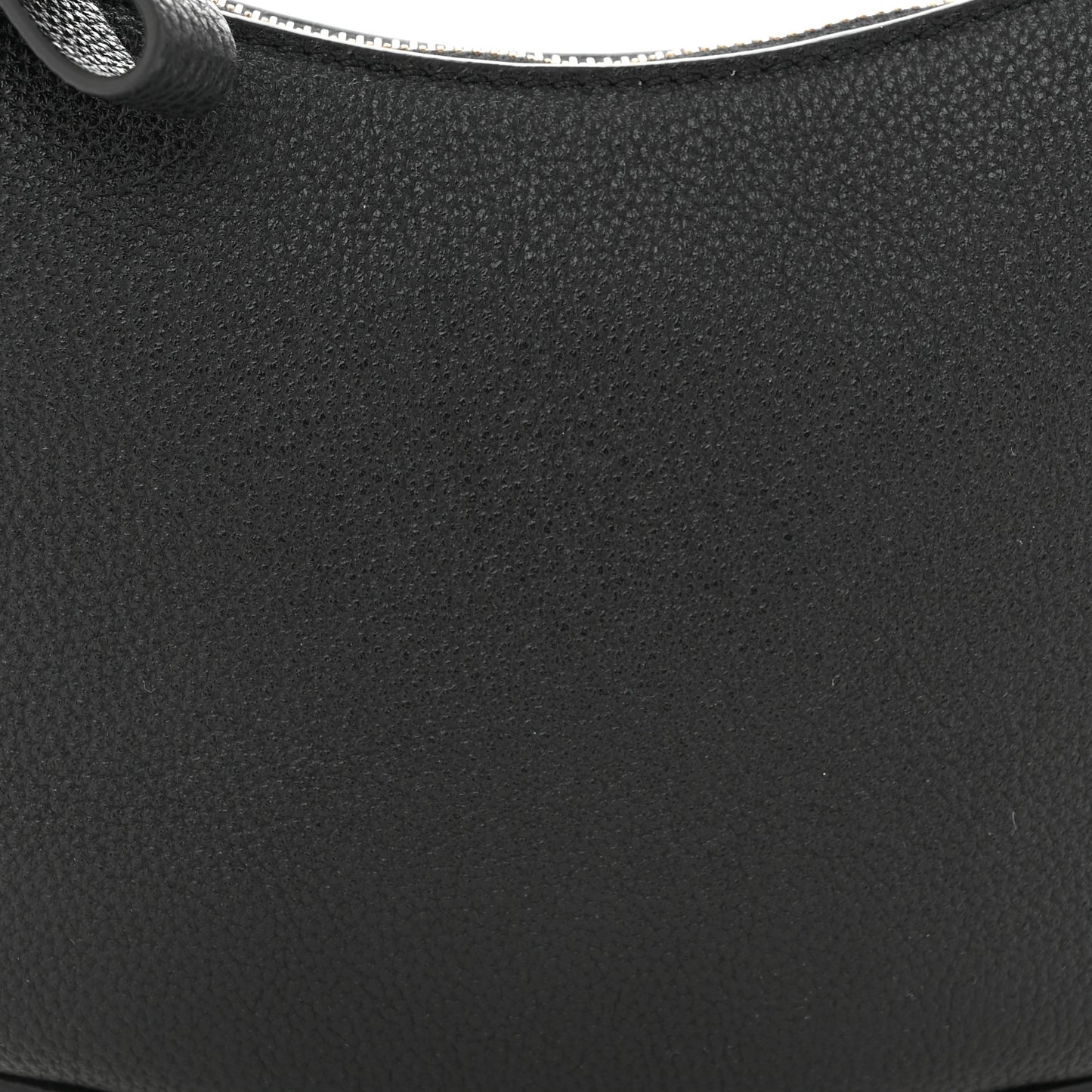 Grainy Calfskin Mini Rockstud Hobo Black