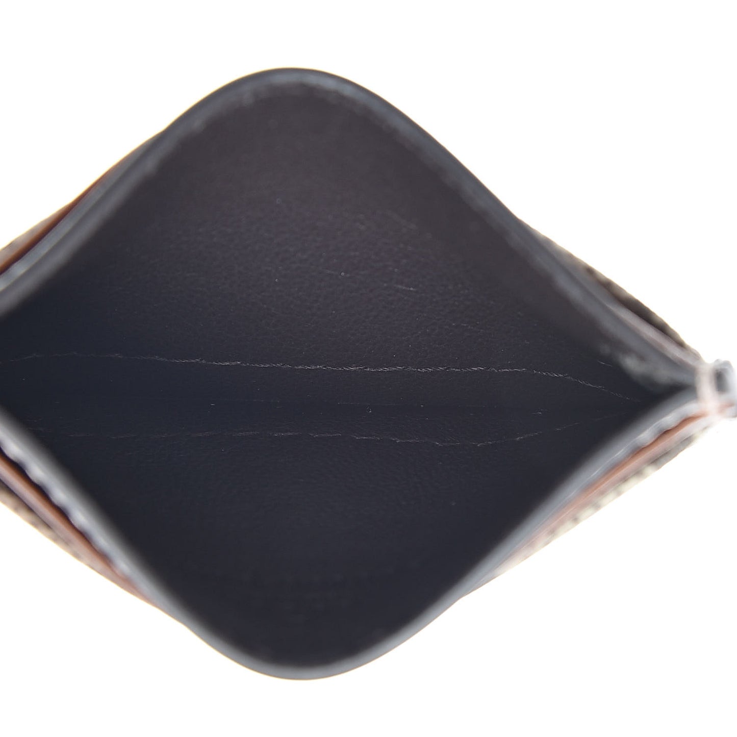 GG Supreme Monogram Calfskin Card Holder Beige Ebony Cuir