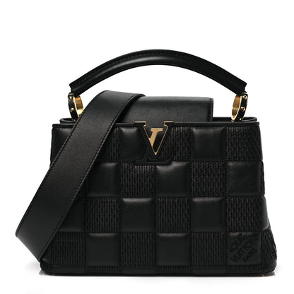 Louis Vuitton Lambskin Damier Quilt Capucines BB Matte Black 1 of 7