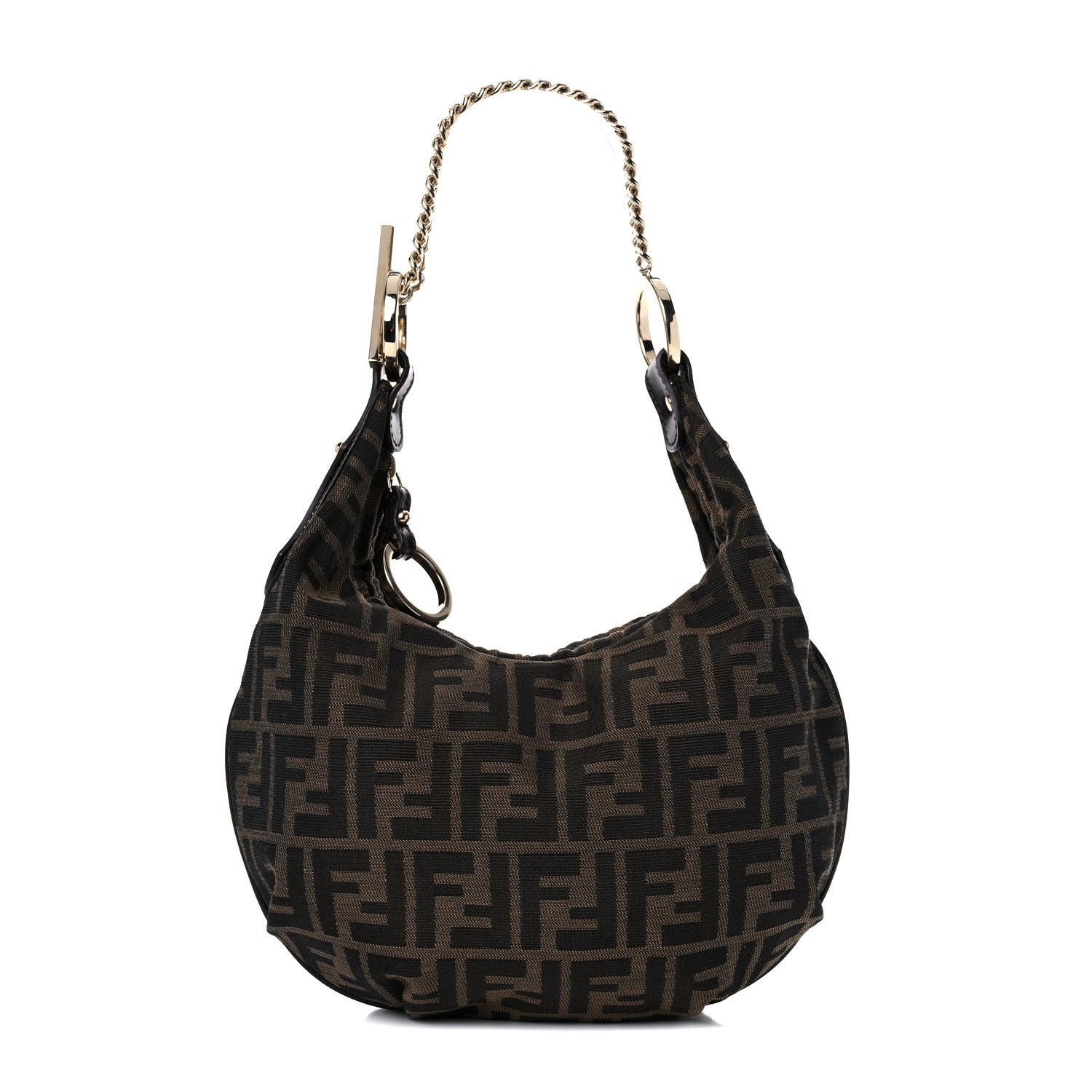 Fendi Zucca Chef Chain Hobo Tobacco 1 of 9