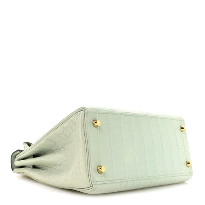 Hermes Matte Alligator Kelly Retourne 28 Vert D'eau 4 of 11