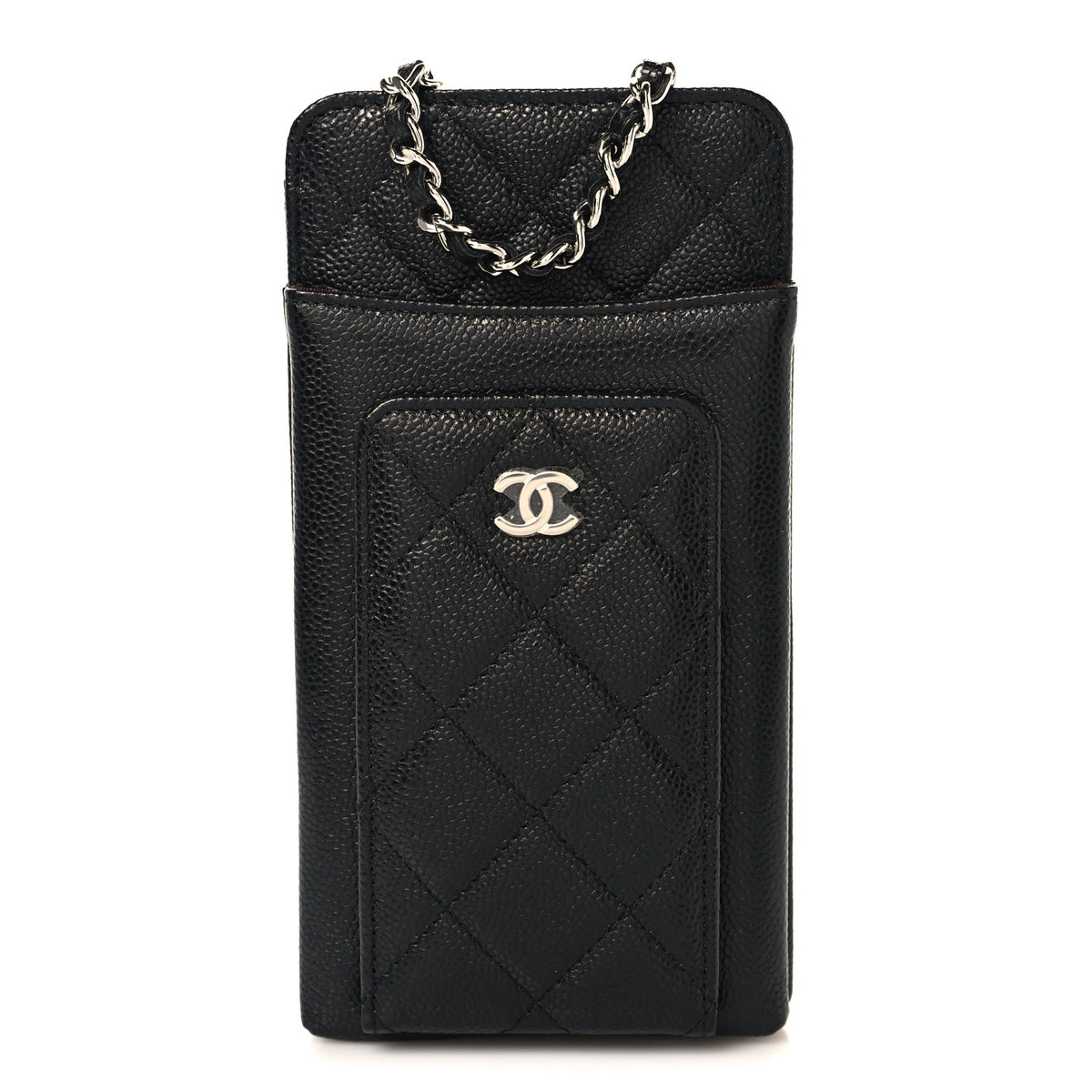 Chanel Caviar Quilted Zip Phone Case Black 1 of 9