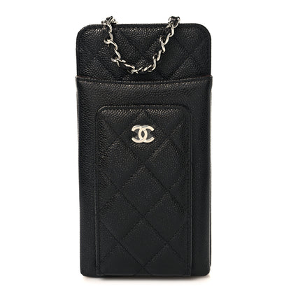 Chanel Caviar Quilted Zip Phone Case Black 1 of 9