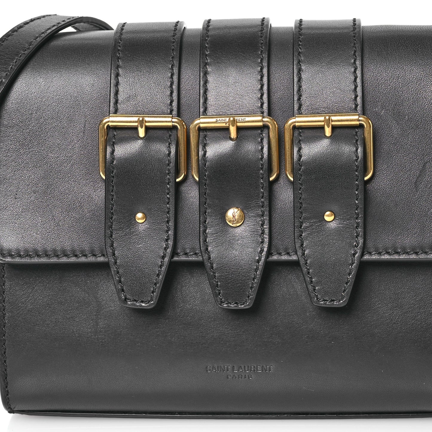 Smooth Calfskin Nico Shoulder Bag Black